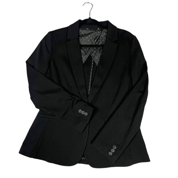 Gap Blazer Jacket Classic Solid Black Jack Single Button Women's Medium - Picture 1 of 12